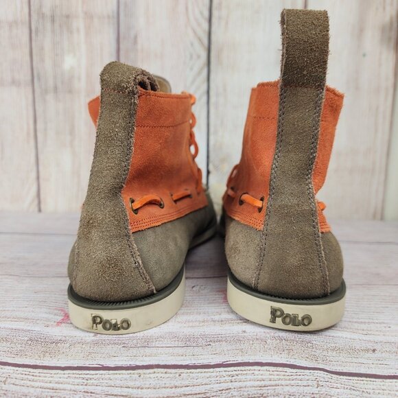 Polo Ralph Lauren Basildon Leather Ankle Shoes Men's Size 10.5 Chukka Boots - Picture 5 of 8